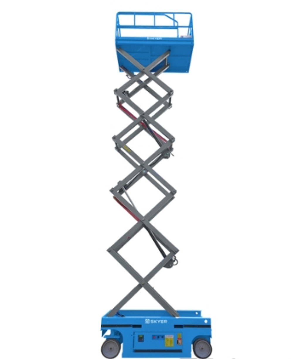 Самоходный ножничный подъемник с выдвижной платформой SKYER PL1625 Li-ion
