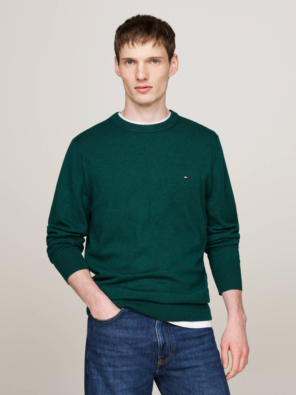 Свитер Tommy Hilfiger - темно-зеленый (MW0MW28046)