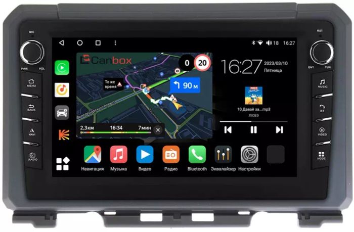 Магнитола для Suzuki Jimny 2019+ - Canbox 9216 Android 10, Быстрая, CarPlay, 4G SIM-слот