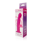 Розовый фаллоимитатор с ребристой поверхностью Cosmo - 14 см. (Цвет: розовый)
