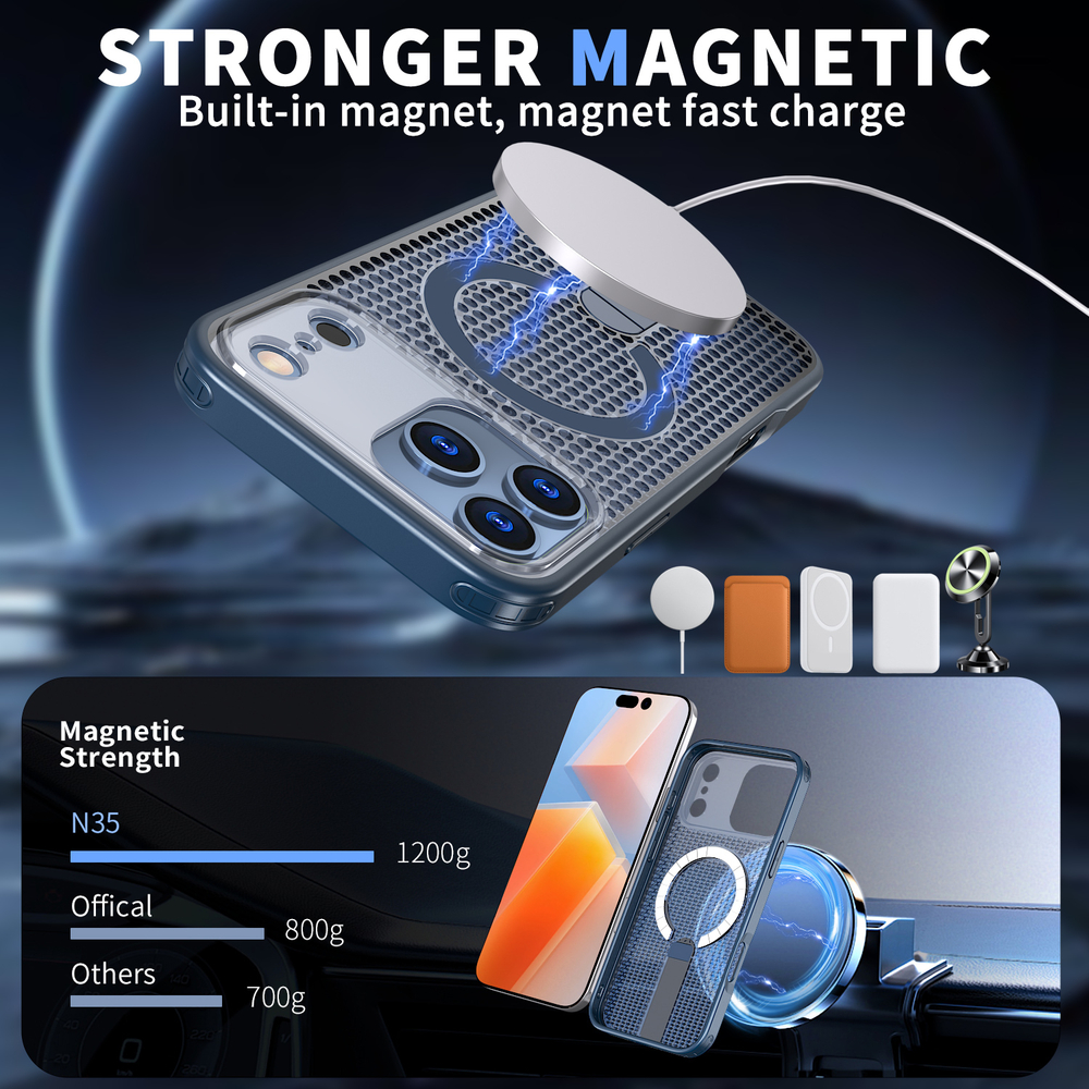 Прозрачный чехол Mesh Pro Magnetic Case для iPhone 17 Pro