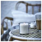 Свеча ароматическая IKEA JAMLIK (ЯМЛИК), Ваниль, Светло-беженый, 40 часов