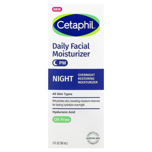 Cetaphil, дневной увлажняющий крем для лица, ночной, 88 мл (3 жидк. унции)
