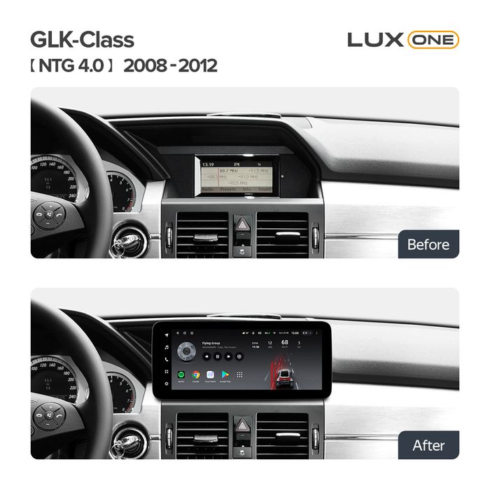 Магнитола для Mercedes Benz GLK X204 2008-2012 NTG 4.0 - Teyes LUX ONE 360 монитор 12.3" 2K QLED на Android 10, Быстрая, CarPlay, 4G SIM-слот, 4 камеры в комплекте