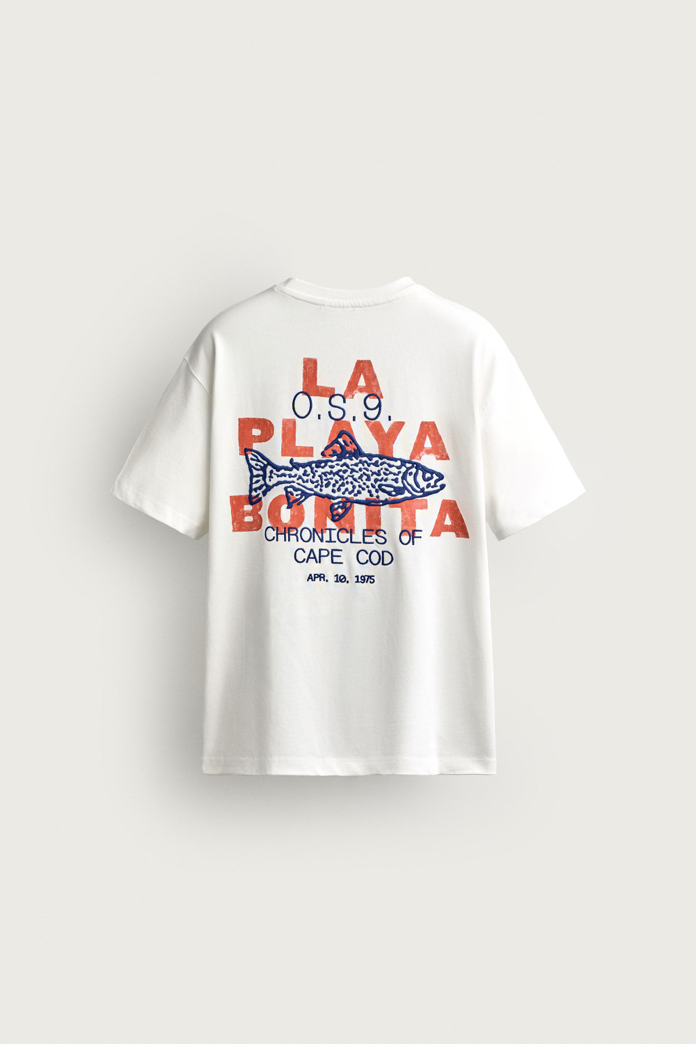 ФУТБОЛКА СВОБОДНОГО КРОЯ С КОМБИНИРОВАННОЙ ВЫШИВКОЙ — ZARA · 0962/356
