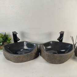Раковина из речного камня ПАРА! RS-65479 45x33x15 0865