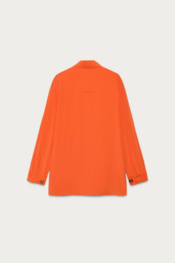ZARA X MARISA BERENSON ШЕЛКОВАЯ РУБАШКА, КРАСНЫЙ/ОРАНЖЕВЫЙ