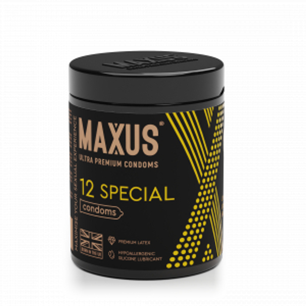 MAXUS Special №12 Презервативы точечно-ребристые 12шт -- 5895mx