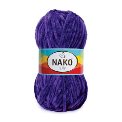 Лили (Lily) пряжа Nako 100%полиэстер 5х100гр/180м (4289 фиолетовый)
