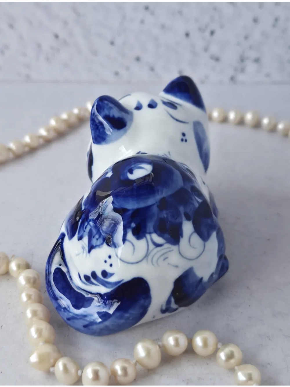 Статуэтка Котик Гжель