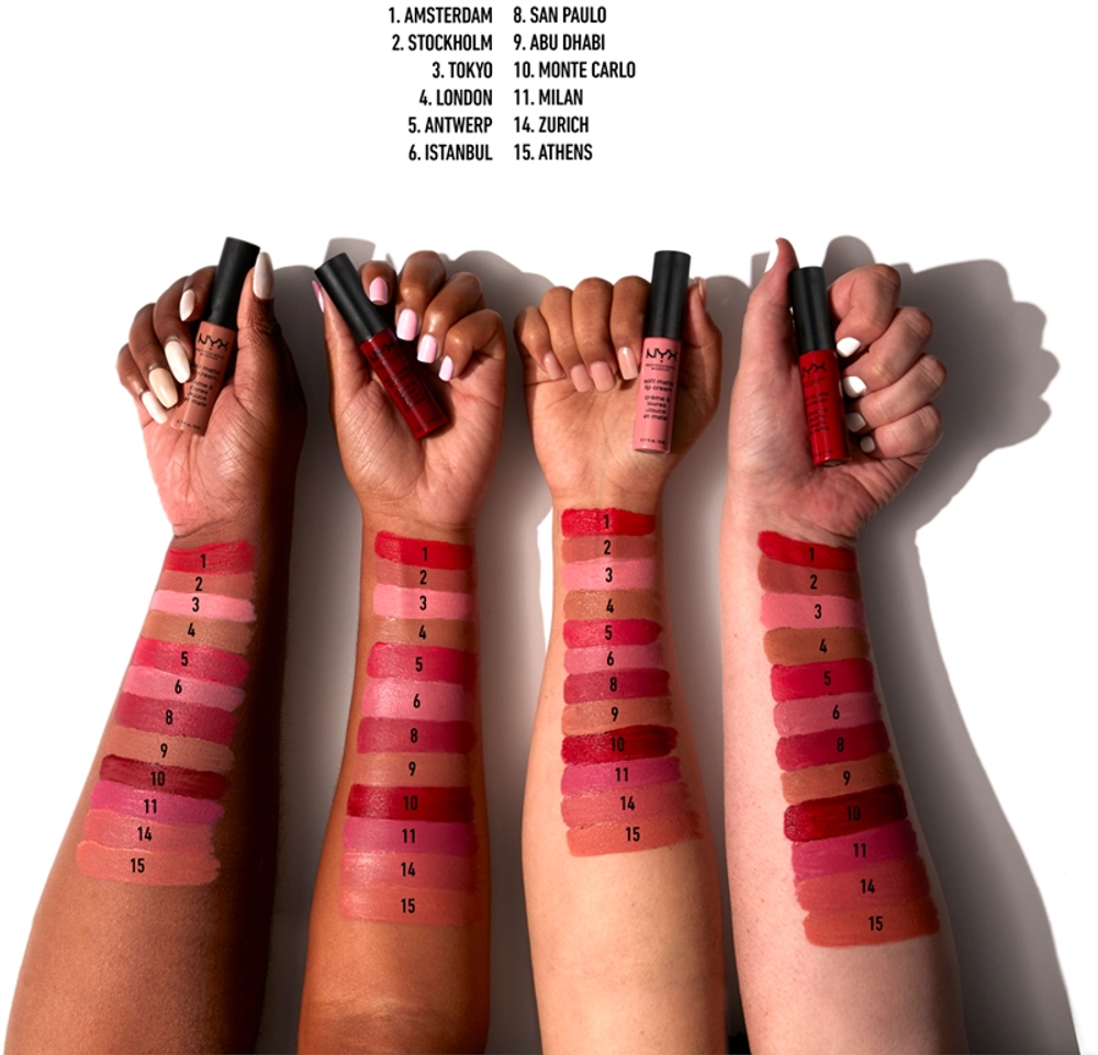 NYX Professional Makeup Soft Matte Lip Cream - Легкая матовая жидкая помада оттенок 11 Milan, 8 ml