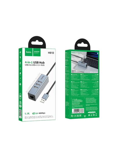 USB хаб разветвитель HB1D USB 2.0 1 метр