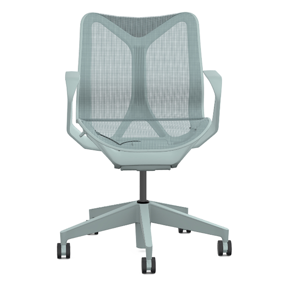 Кресло Herman Miller Cosm, низкая спинка, цвет Glacier, нерегулируемые подлокотники