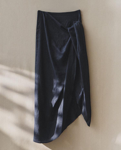 ZARA HOME ДЛИННОЕ ЛЬНЯНОЕ ПАРЕО, СИНИЙ