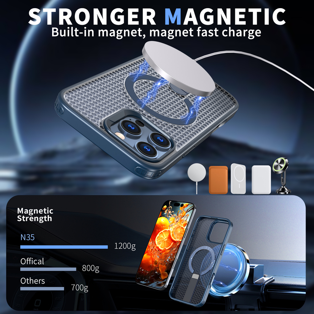 Прозрачный чехол Mesh Pro Magnetic Case для iPhone 16 Pro