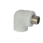 Угольник PP-R комбинированный белый Дн 25х1/2"х90гр НР ZFPCL