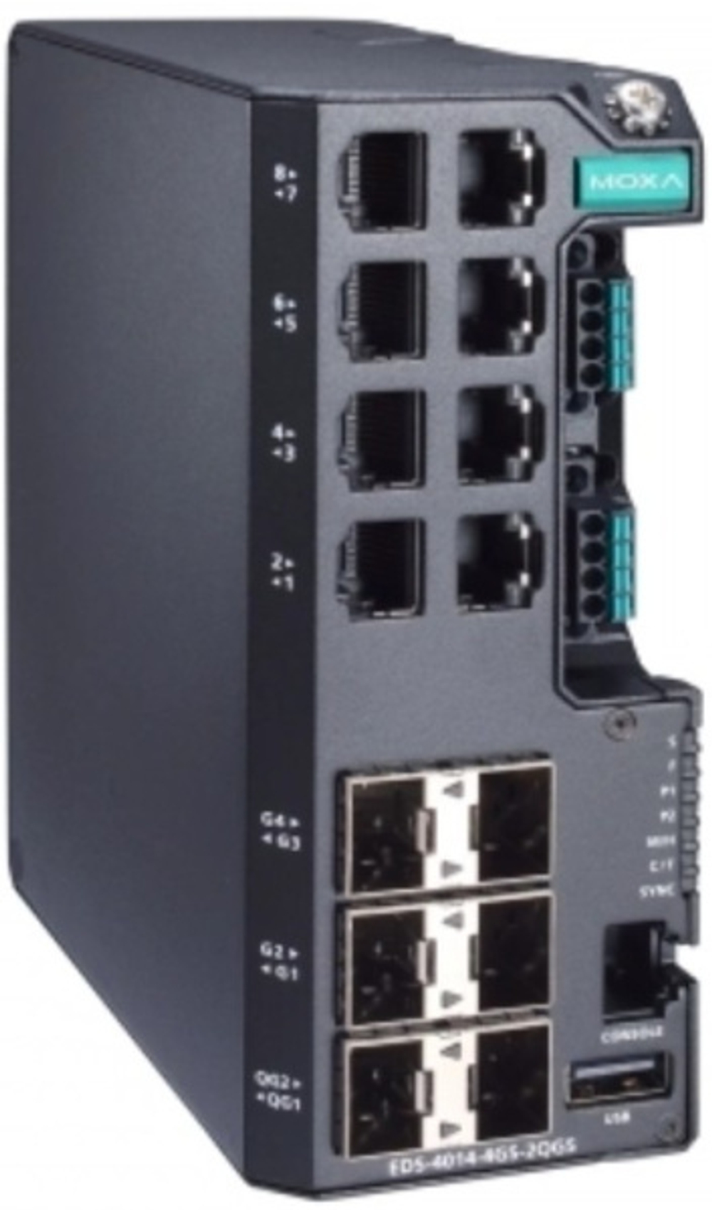 Коммутатор управляемый MOXA EDS-4014-4GS-2QGS-HV