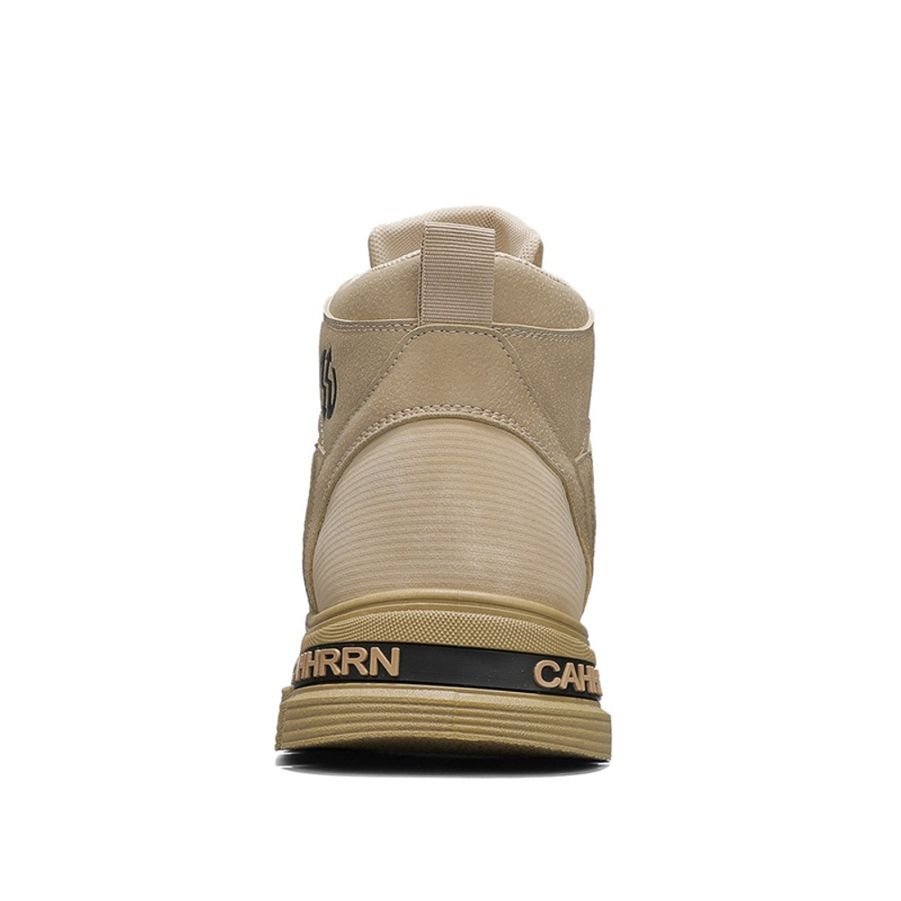 CAHHRRN Work Boots Men"s Mid top Sand/Black/Gray