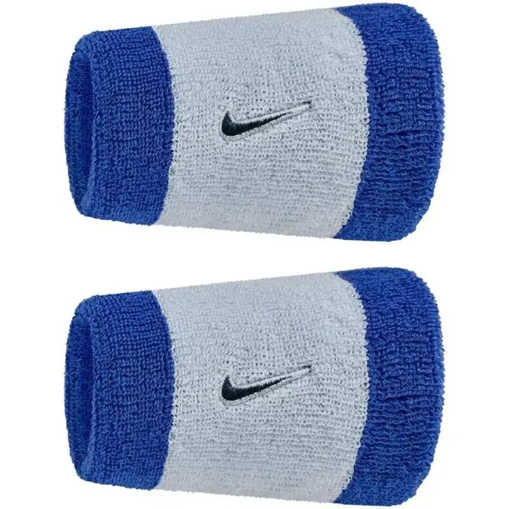 Напульсник теннисный Nike Swoosh Double-Wide 2P - ghost/comet blue/blue void