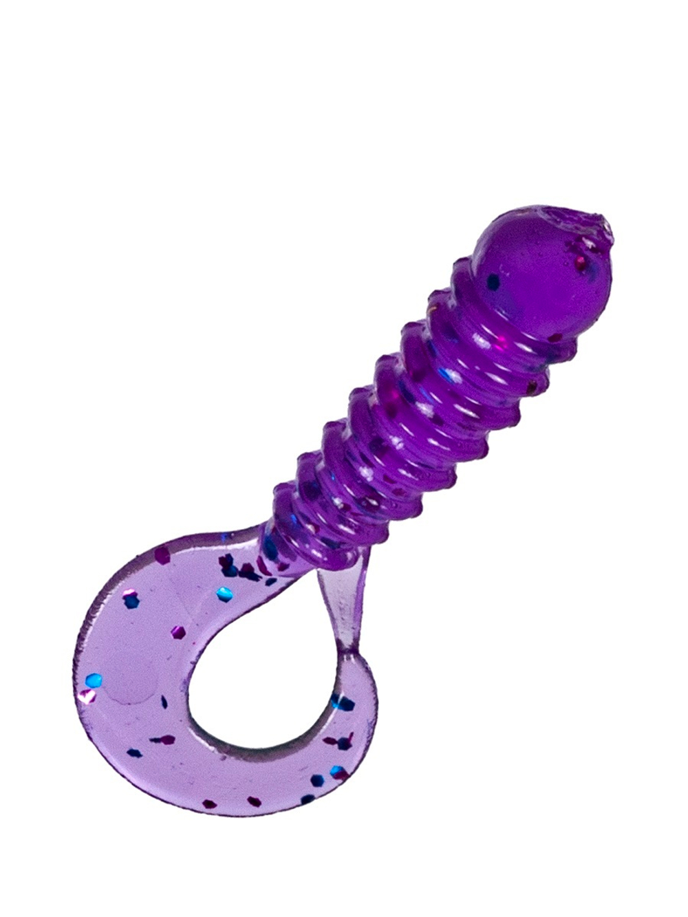 Приманка ZUB-TWIST-NANO  30мм(1,2")-15шт, (цвет 610) фиолетовый с блестками