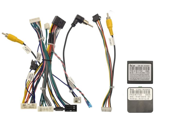 Комплект проводки для установки магнитолы в Toyota 2024+ (CAN RZ, 360, AMP, LVDS-AHD)