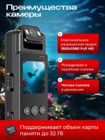 Экшн-камера L12 Wi-Fi 4К, водонепроницаемая с универсальным креплением