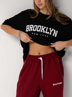 Футболка оверсайз с принтом длинная Brooklyn
