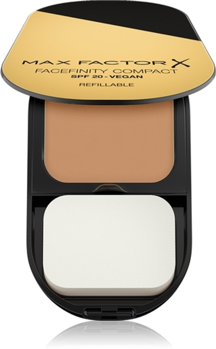 Max Factor Facefinity Refillable - Компактное матирующее тональное средство SPF 20 оттенок 006 Golden, 10 g