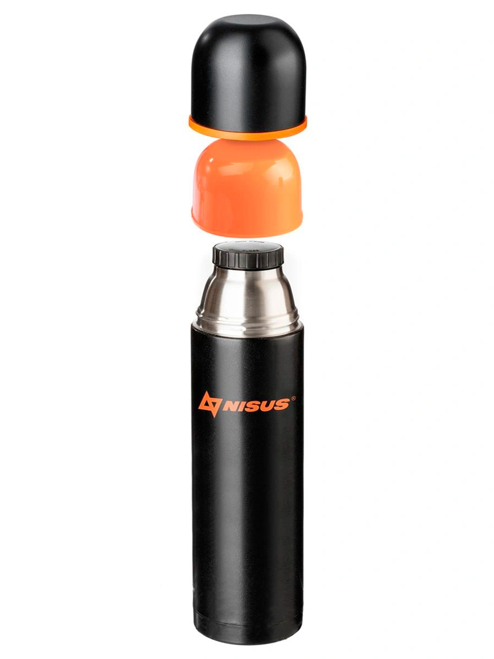 Термос Nisus 026 1200ML черный (дополн.пласт.чашка) (NA.TM-026)