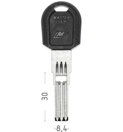 Заготовка вертикального ключа 12669 LM-3DP MasterLock-LM 3+1 паз