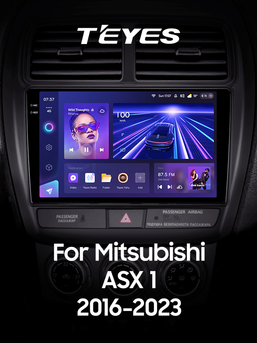 Teyes CC3 2K 9"для Mitsubishi ASX 1 2016-2023