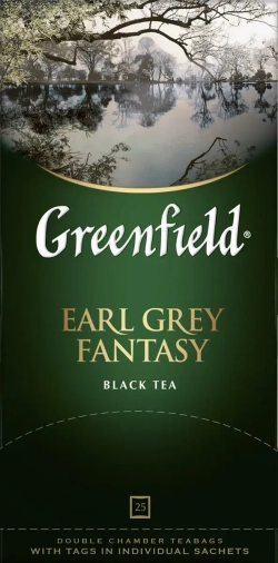 Greenfield Earl Grey Fantasy чёрный чай с бергамотом, 25 пак. Гринфилд