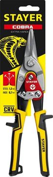 STAYER Cobra, 250 мм, прямые ножницы по металлу (23055-S)