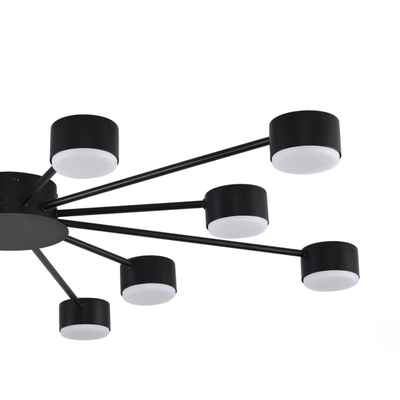 8344/12C COMFI LN26 251 черный, металл Люстра GX53 LED 12*7W 220V TORINA