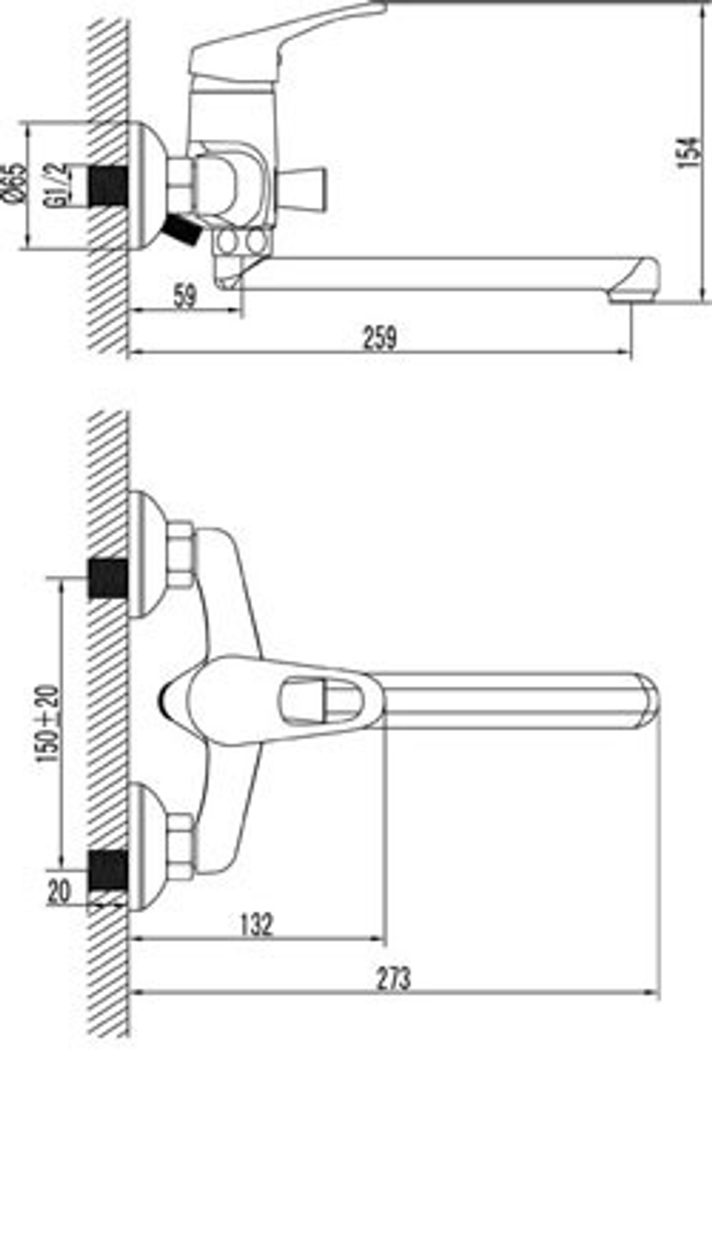 Смеситель универсальный LEMARK OMEGA – LM3110C
