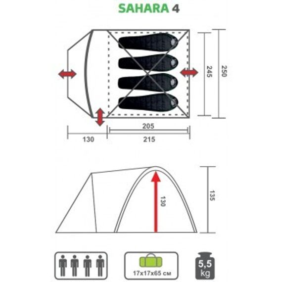 Палатка PREMIER SAHARA-4
