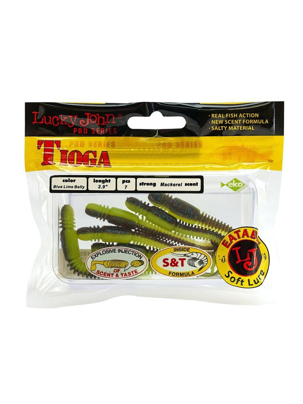 Виброхвосты съедобные LJ Pro Series TIOGA 3.9in (10.00)/T18 5 шт. в упак.