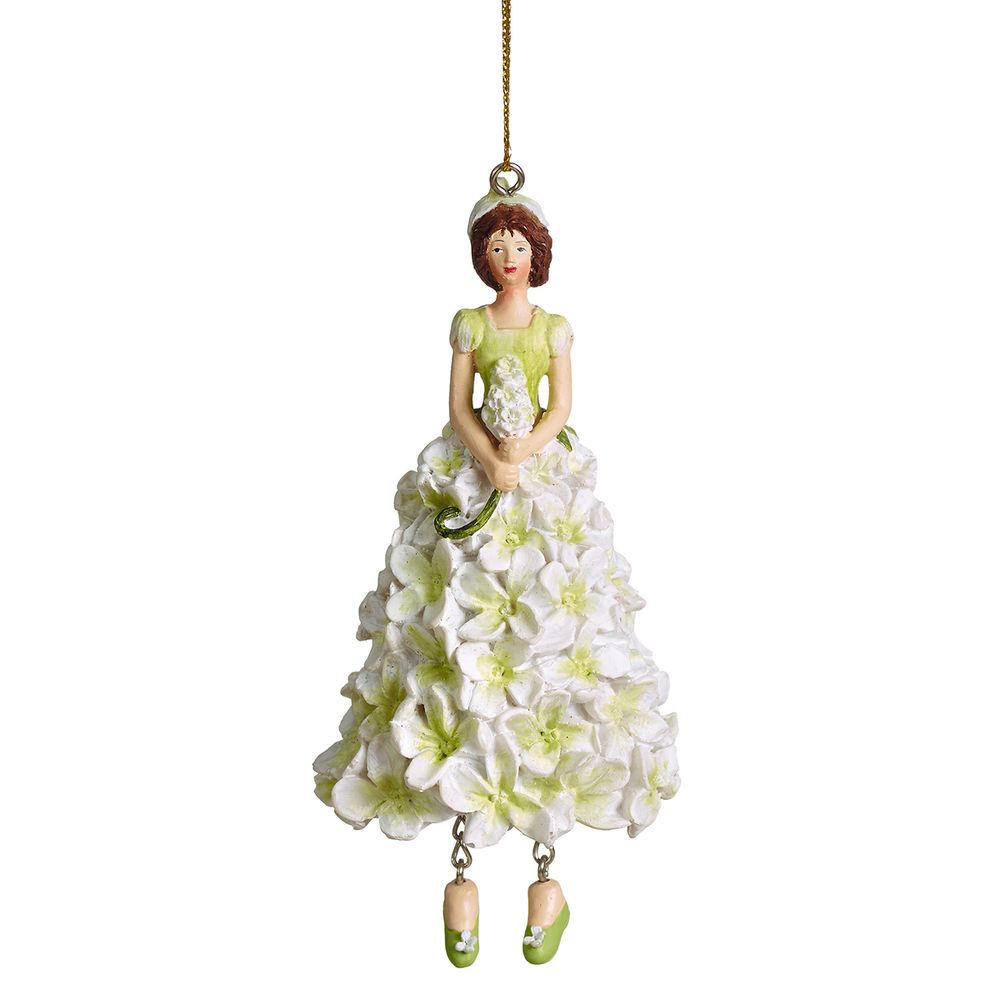 Фигурка декоративная Fiebiger Floristik: Blumenmädchen (цветочная фея) Сирень