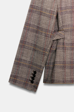 БЛЕЙЗЕР В КЛЕТКУ С ХЛЯСТИКАМИ — ZW COLLECTION — ZARA