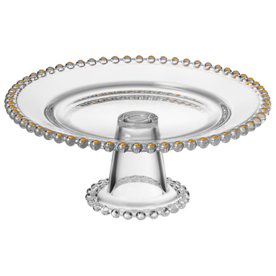 Блюдо сервировочное на ножке 20*8см "Golden Charm"