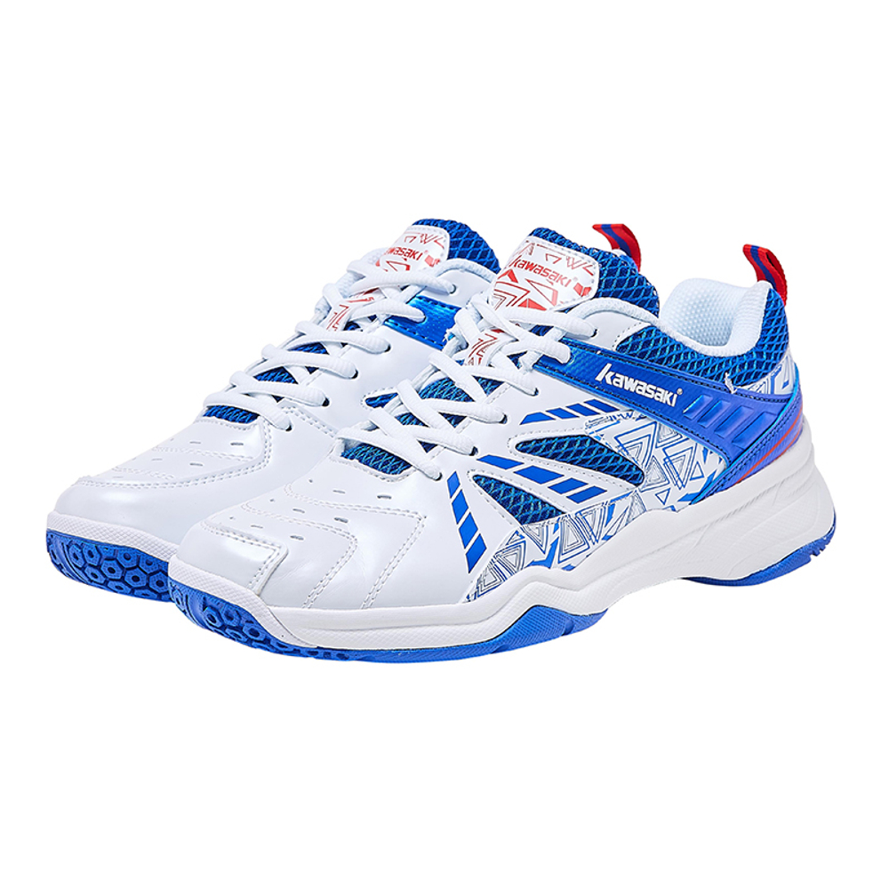 Kawasaki Badminton Shoes Unisex Low top White Blue