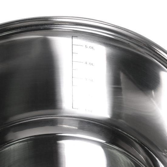 Кастрюля 6,5 л. из нержавеющей стали Kamille KM 5624S с крышкой
