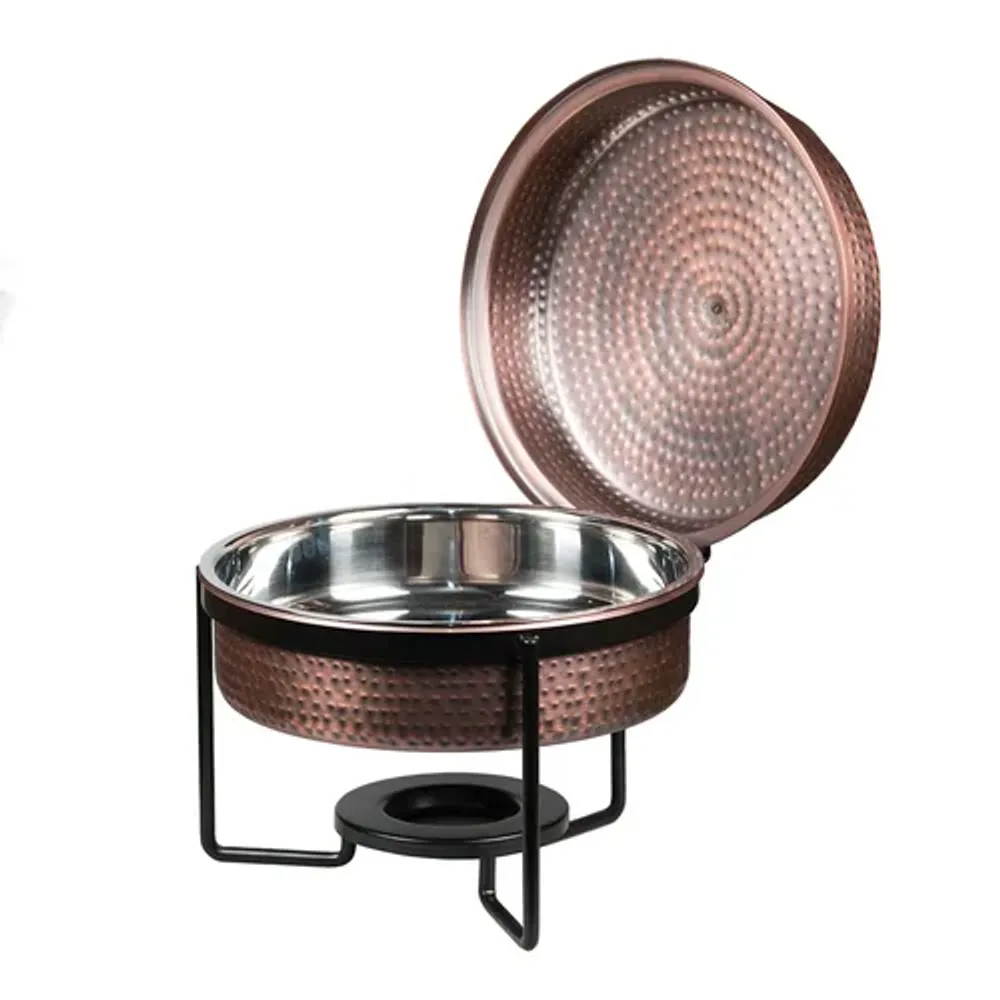 Чафиндиш (мармит) 7 л Antique круглый нерж. с покрытием на подставке P.L. Proff Cuisine