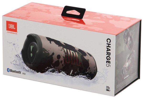 Портативная акустика JBL Charge 5, 40 Вт, камуфляж