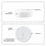 Умный датчик температуры и влажности круглый Zigbee, Tuya Smartlife