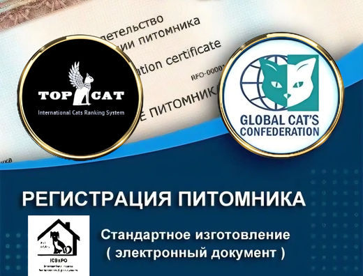 Регистрация питомника (GCC или TOP CAT)