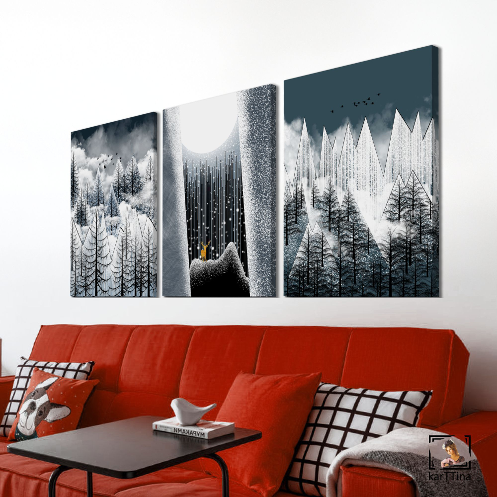 Картина karTTina "НОЧНЫЕ СКАЗКИ", 150 см х 70 см