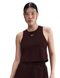 Топ теннисный Nike One Classic Dri-Fit Cropped Tank - burgundy crush/white