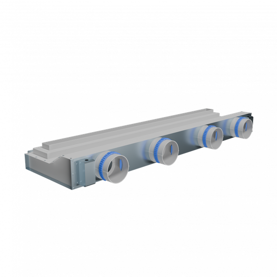 Flexag SHN-1-1000-25-W щелевой диффузор с низкопрофильной КСД под гипсокартон, белый
