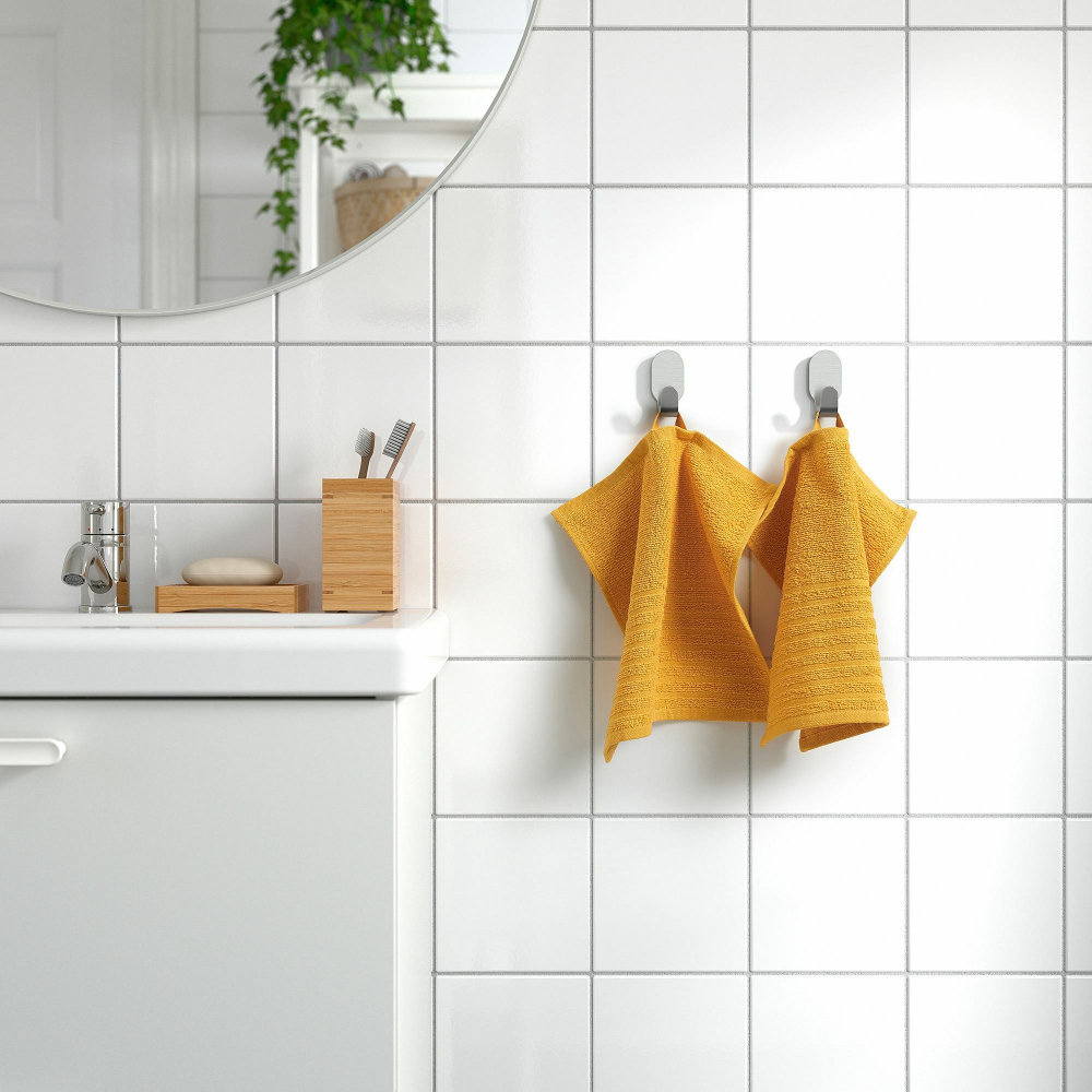 Набор полотенец IKEA VAGSJON (ВОГШЁН), Желтый, 30х30 см, 4 шт